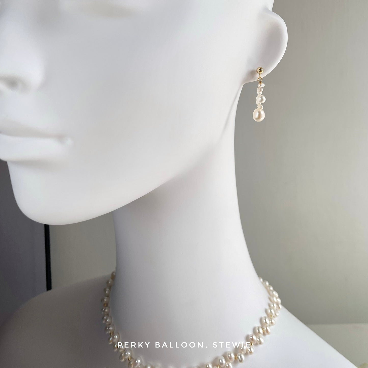 Stewie necklace earrings
