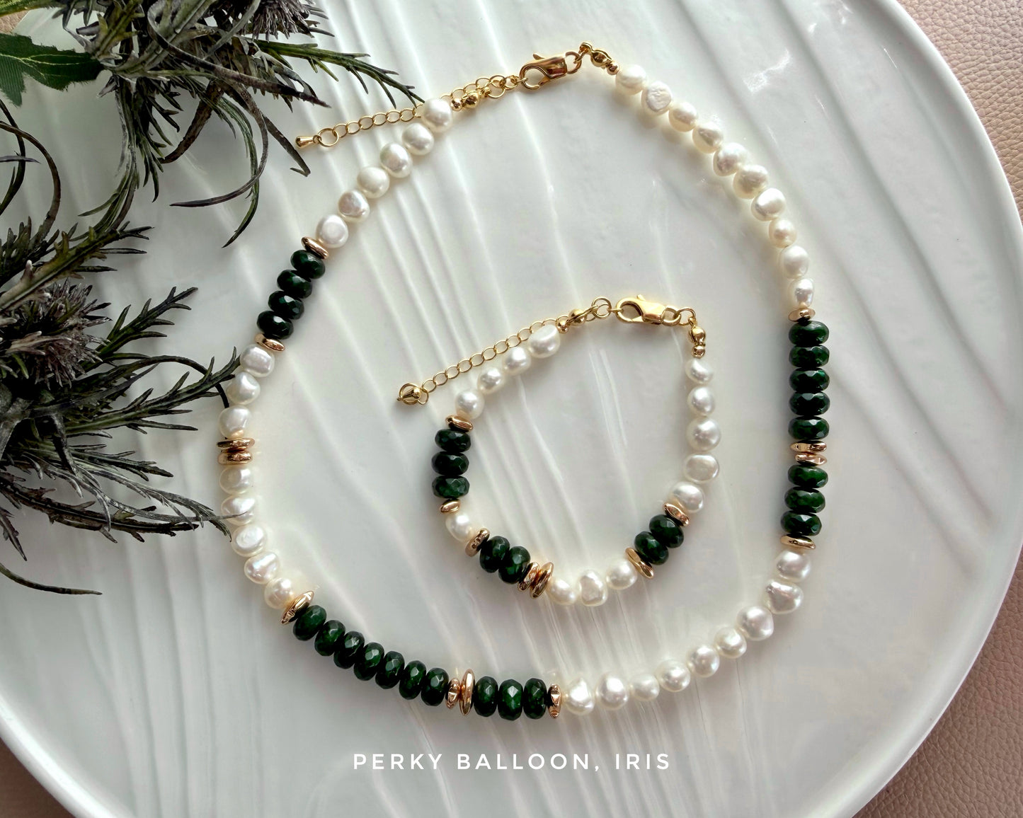 Iris necklace bracelet