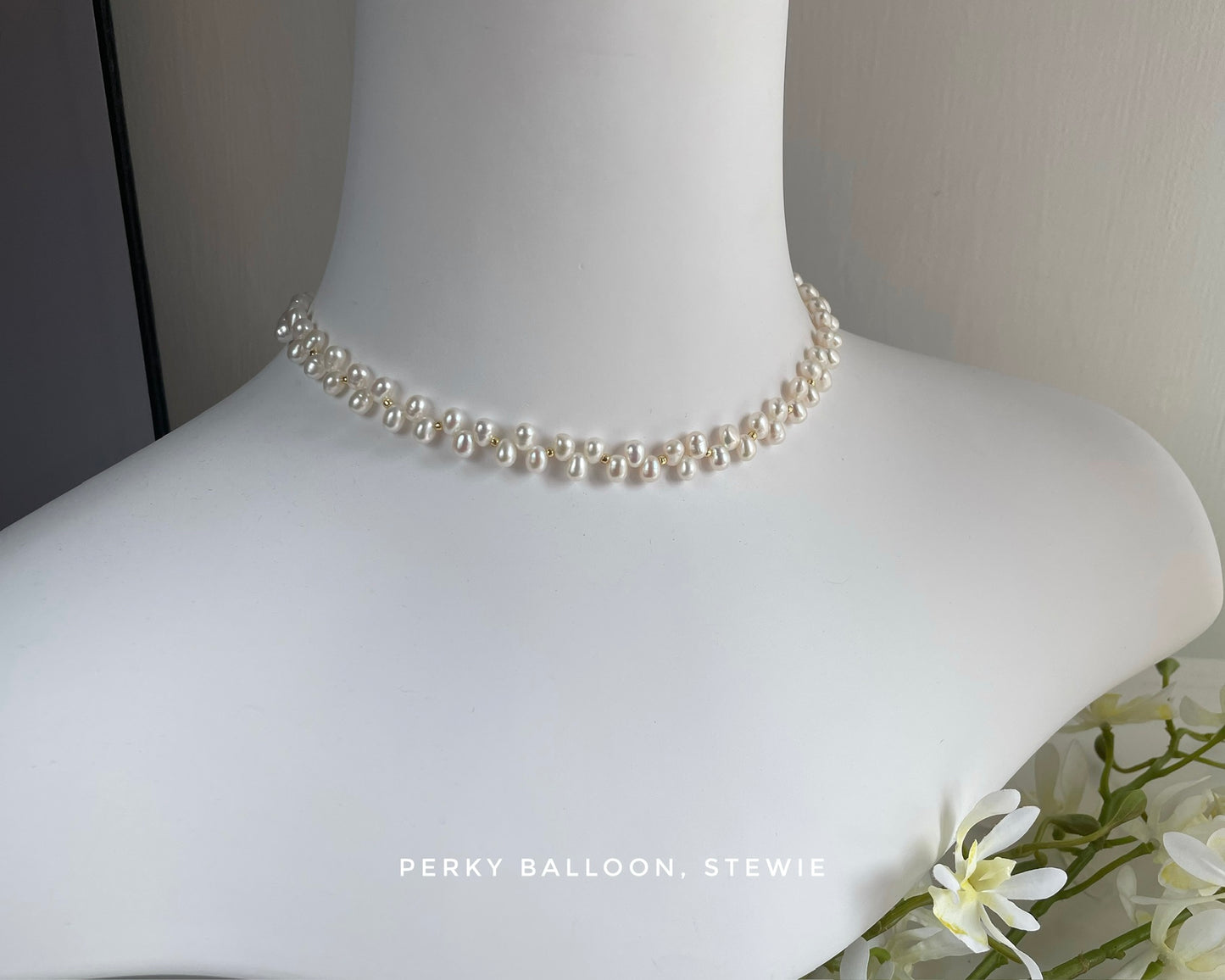Stewie necklace earrings