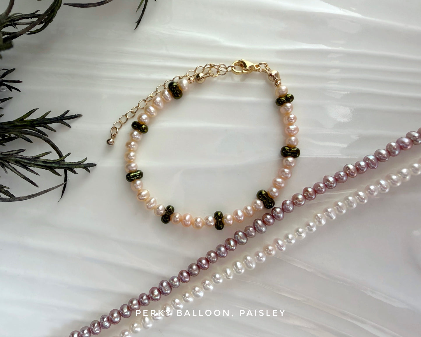 Paisley necklace bracelet