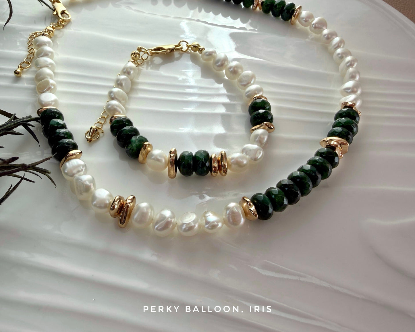 Iris necklace bracelet