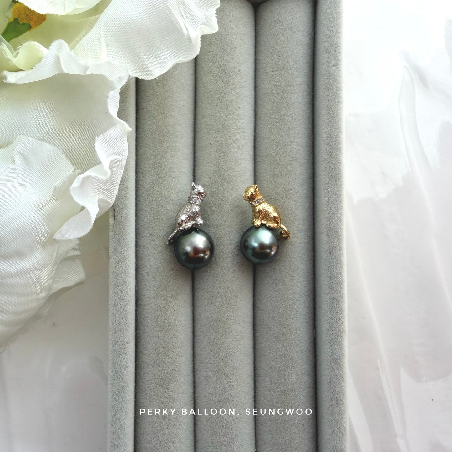 Seungwoo Tahitian earrings