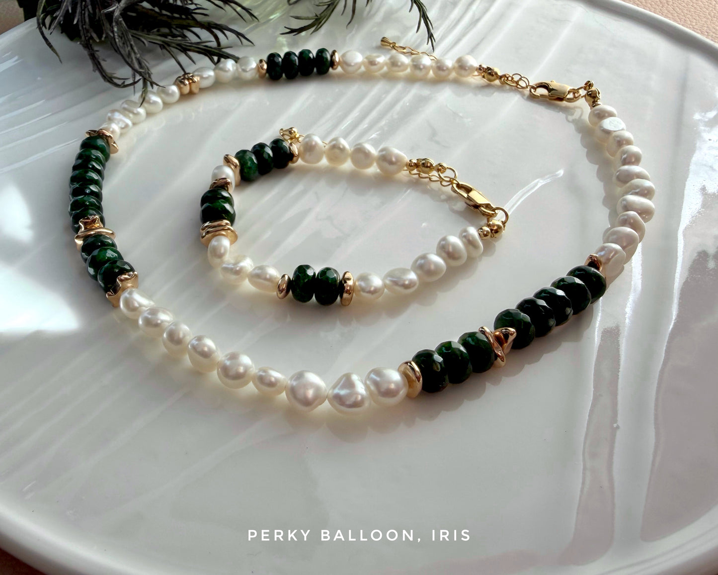 Iris necklace bracelet