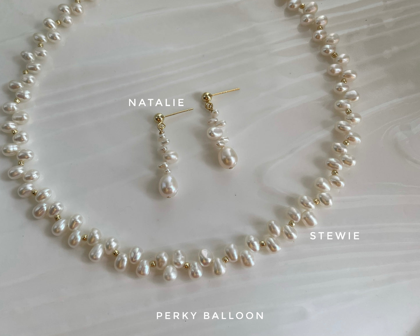 Stewie Natalie necklace earrings