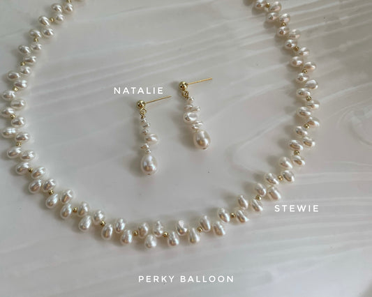 Stewie Natalie necklace earrings