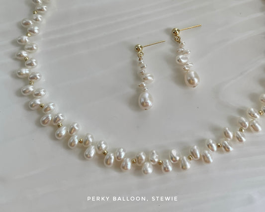 Stewie necklace earrings