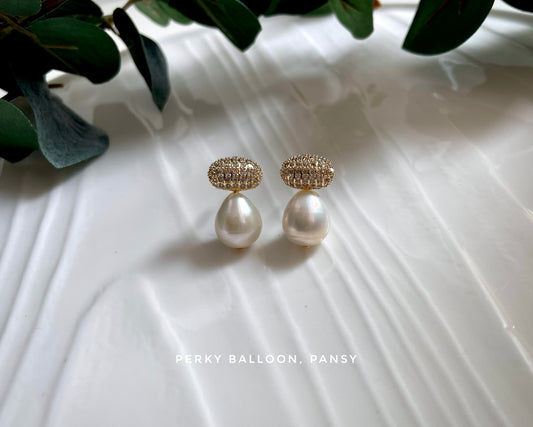 Pansy earrings