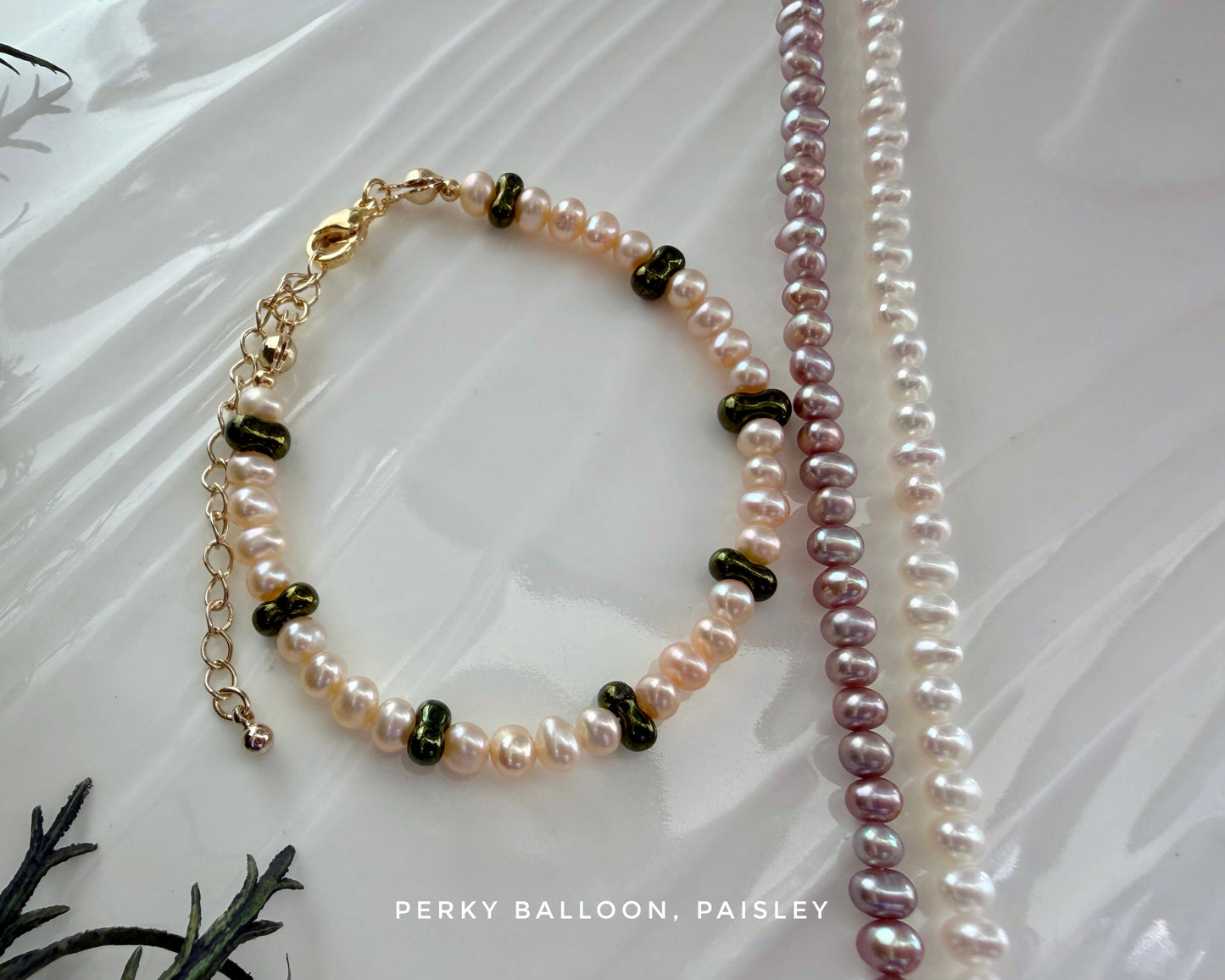 Paisley necklace bracelet