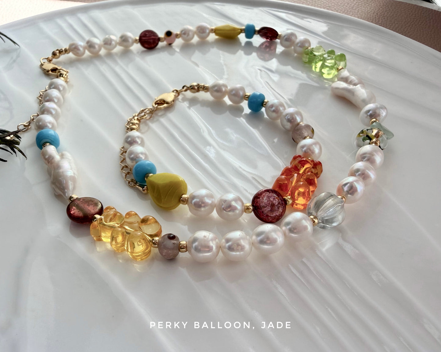 Jade necklace bracelet