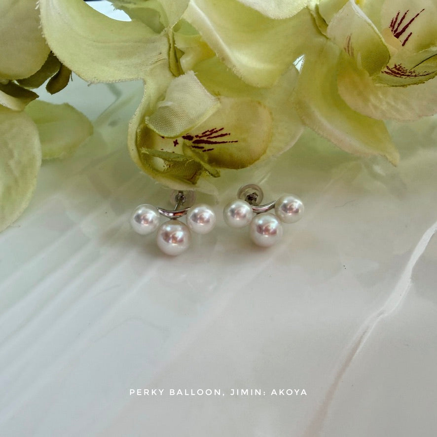 Jimin akoya earrings